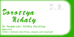 dorottya mihaly business card
